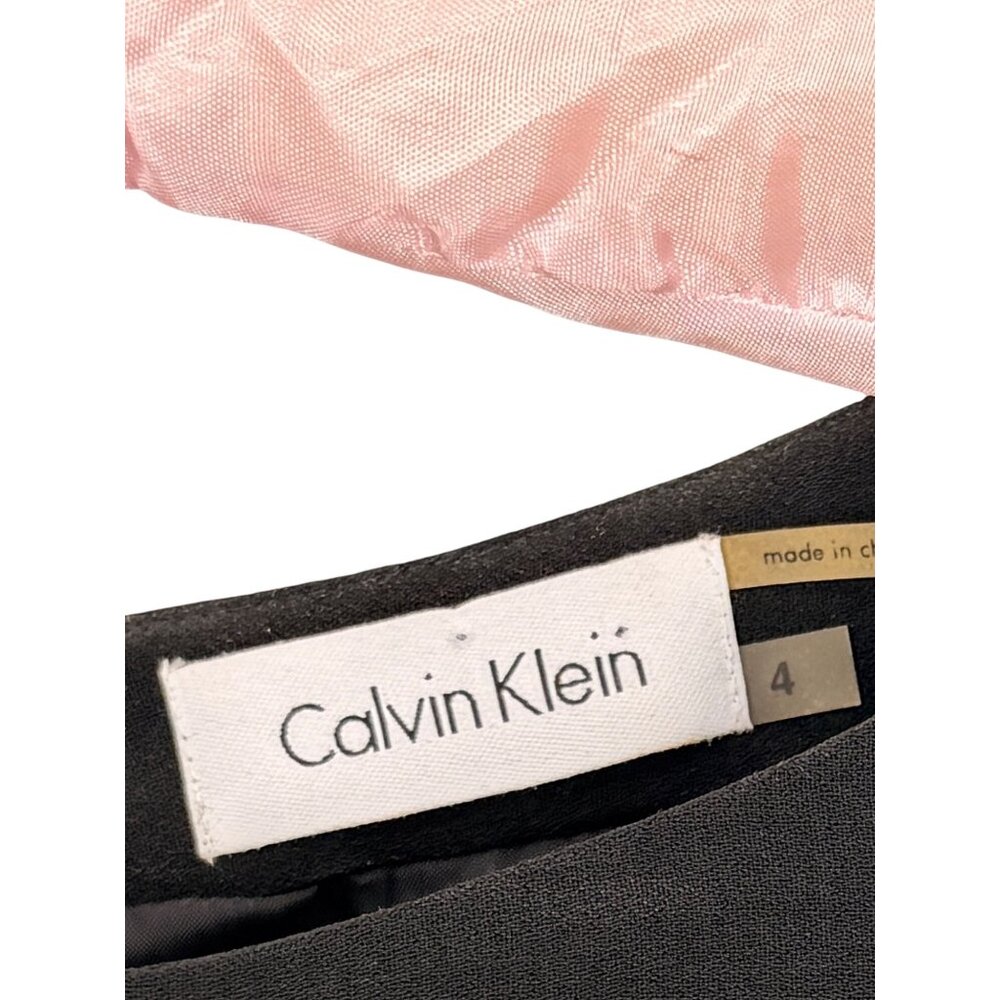 NWT Calvin Klein Black Cap Sleeve Sheath Dress | Quiet Luxury Business Corpcore - Picture 12 of 15